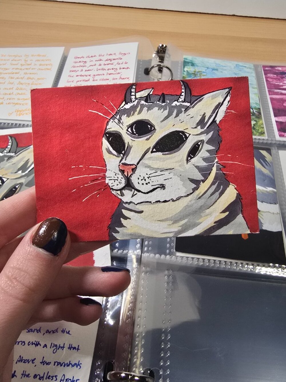 Demon Cat Mini Print 😼😈 Funny Cat Print (Signed)